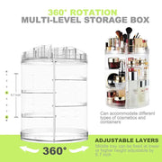 "COLFT" Transparent Large 360 Degree Rotation Cosmetic Storage